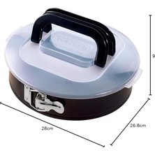 Esmo Home Kaiser Bake & Take Kelepçeli Kapaklı Yuvarlak Kek Kalıbı 26 cm