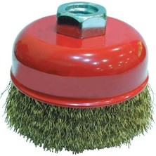 Esmo Home Partner 02035 Sarı Dalgalı Telli M14 Vidalı Çanak Fırça 125 mm