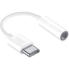 Esmo Home Type-C (Usb C) To 3.5mm Aux Dönüştürücü Adaptör Kulaklık Dönüştürücü Beyaz