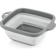 Esmo Home Katlanır Akordiyon Kare Süzgeç 21 * 25 * 9,5 cm