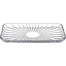 Yenibağ Elegant Dikdörtgen Servis Tabağı 165X280, Seffaf