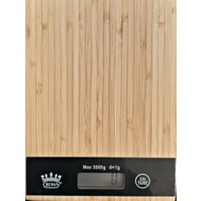 Ronanna Dijital LCD Mutfak Tartısı Terazisi 5kg Bambu Desenli ( Lisinya )