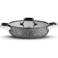 Esmo Home Brioni Stone-Age Çizilmez Yanmaz Yapışmaz 22 cm Sahan (Kapaklı)