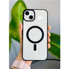 Esmo Home 13-14 ve 15 ile Uyumlu Magsafe Özellikli Renkli Şeffaf Kılıf