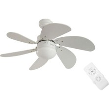 Esmo Home Blackwell Fıne Jamaıcan Rum Kumandalı 6 Mdf Kanat Lambalı Tavan Vantilatörü Beyaz