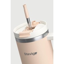 Esmo Home 2 Moods Tuck-In Tumbler Sızdırmaz Çelik Termos 900 ml Bisque ST-239