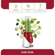 Esmo Home Sinbo SHB-7508 Kırmızı Shake Take One | 300W Taşınabilir Smoothie Blender | 570 ml Spor Şişe - Çelik Bıçaklı Karıştırıcı