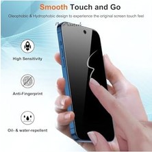 Esmo Home - Iphone 15 Pro ile Uyumlu Hayalet Ekran Koruyucu Cam Privacy Parlak Ekran Camı Rika Premium Glass
