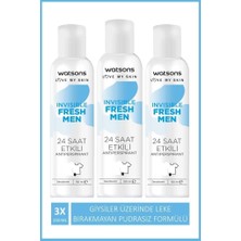 Esmo Home Watsons Invisible Fresh Men 24 Saat Etkili Deodorant Sprey 150 ml X3 Adet
