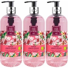 Esmo Home Doğal Zeytinyağlı Sıvı Sabun Kiraz Çiçeği 500 ml x 3 Adet
