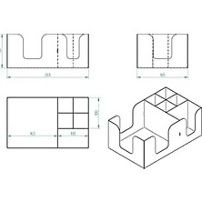 Esmo Home Metal Pipetlik Organizeri Siyah