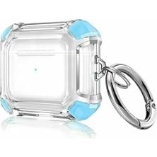 Esmo Home (5934) Açık Mavi Darbe Emici Köşeli Zırh Kulaklık Kılıfı 3. Nesil ile Uyumlu