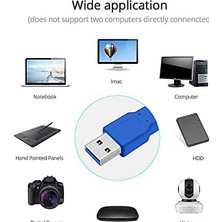Esmo Home USB 3.0 Erkek Erkek Ara Bağlantı Kablosu HDD Harddisk Uzatma Ekleme 30 cm 4955