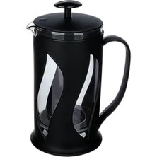 Esmo Home Kahve & Çay Presi, Paslanmaz Metal Süzgeçli Coffee French Press, Bitki Çayı Demliği (Siyah)