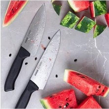 Esmo Home Pirge Siyah Saplı Ecco Şef Çiftler Bıçak Seti 16 cm ve 19 cm 35141, Tek Ebat