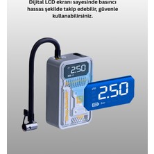 Ronanna 6000MAH Bataryalı LED Ekranlı Akıllı Hava Kompresörü - Lisinya