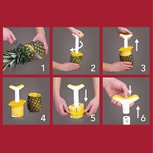 Esmo Home Vacu Vin Ananas Dilimleyici Beyaz