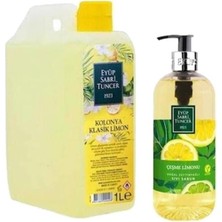 Esmo Home Klasik Limon Kolonyası Yedek Şişe 1 Lt ve Çeşme Limonu Sıvı Sabun 500 ml
