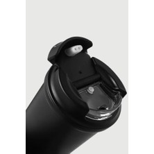 Esmo Home 4 Work Flip Open Coffee Mug Çelik Termos 400 ml Black ST-250