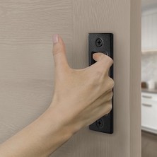 Esmo Home Products Iç Mekan Ahır Kapısı Gömme Sap Seti Montaj Donanımı ile - 4 Paket, Mat Siyah