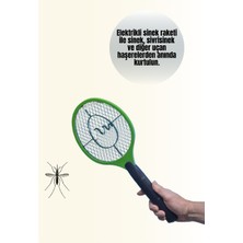 Ronanna Pil ile Çalışan Elektrikli Sivrisinek Raketi | Kimyasal Içermeyen Hijyenik Çözüm - Lisinya