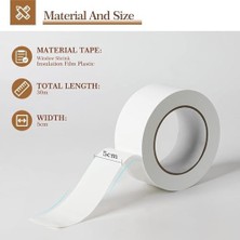Esmo Home Pencere Hava Sızdırmazlık Bandı, 5cm Genişliğinde 20M Uzunluğunda, Yalıtım ve Izolasyon Sağlayan, Kolay Uygulanabilir Beyaz Conta Bandı, Pencere ve Kapılarda Enerji Tasarrufu