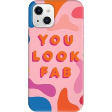 Esmo Home (4304) Pembe Renkli Silikon You Look Fab Telefon Kılıfı 13 ile Uyumlu