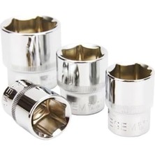 Esmo Home Tekli Lokma, 1/2 Kısa, Krom Kaplama, Altı Köşeli, Profesyonel Kullanım Için Soket (10)