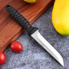 Esmo Home 9CR18 Soğuk Çelik Boyun Askılı Kılıflı Kamp Av Bıçağı Paslanmaz Çelik Gümüş