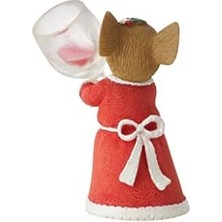 Esmo Home Enesco Kalpli Kuyruklar Noel Teslimatı Daha Fazla Şarap Lütfen Minyatür Heykelcik, 2,01 Inç, Çok Renkli