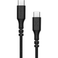 Esmo Home Type-C To Type-C ile Uyumlu ve ile Uyumlu Hızlı Şarj ve Data Kablosu 40 cm Hasır Örgülü (Siyah)