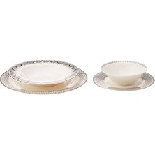 Esmo Home Karaca Elegance Bone Globe 24 Parça 6 Kişilik Yemek Takımı