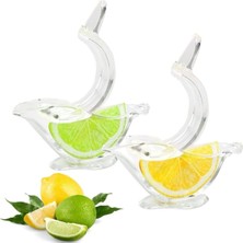 Esmo Home Yenigeldi Şeffaf Akrilik Kuş Limon Dilimi Sıkacağı Çay Salata Ihlamur Vs. Için Limon Sıkacak Lemon Squeezer,