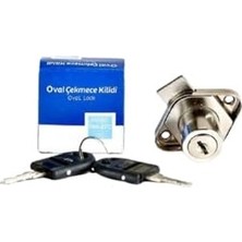 Esmo Home Oval Çekmece Kilidi Anahtarlı Dolap Mobilya Kilidi(Oval)