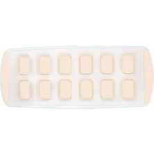 Esmo Home Promosyonca Dikdörtgen ve Yuvarlak Tasarımlı Buz Kalıbı (Krem, Dikdörtgen)