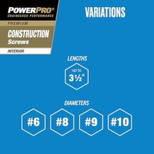 Esmo Home Power Pro 48587 Ahşap Vidalar, # 8 x 1-1/2, Premium Star Drive Iç Mekan Dolap Vidaları, Altın Sarı Çinko, 5 Lb Küvet
