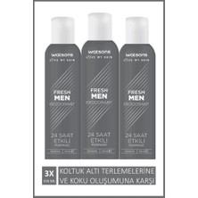 Esmo Home Watsons Fresh Men Pudrasız Deodorant Sprey 150 ml x 3 Adet