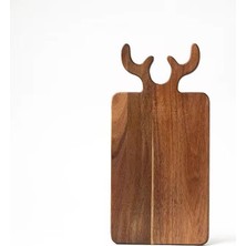 Esmo Home Orret Home El Yapımı Doğal Akasya Ağacı Ahşap Kesme ve Doğrama Tahtası – Şık Tasarımlı, Dayanıklı, Et, Peynir, Ekmek, Sebze ve Meyve Kesim, Mutfak Için Ahşap Kesim Panosu (Dikdörtgen Geyik, 30X20 Cm)