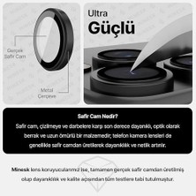 Esmo Home 16 Pro / 16 Pro Max ile Uyumlu Orijinal Safir Cam (%99.9 Saflıkta Gerçek Safir) Cihazın Kendi Lensleri ile Aynı Materyal Lens Koruyucu Kamera Camı (Desert Titanyum)