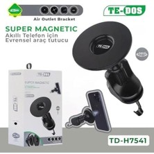 Esmo Home Süper Manyetik Araç Telefon Tutucu TD-H7541 | 360° Dönebilen Metal Kancalı Havalandırma Klipsli | 12-13-14 ile Uyumlu Manyetik Destekli Akıllı Telefon Tutucu TD-H7541