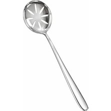 Esmo Home Paslanmaz Çelik Kevgir, Uzun Saplı Süzgeç, Servis Kaşığı, 21 Cm, 304 Kalite
