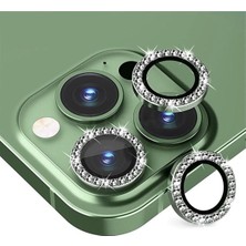 Esmo Home 14 Pro Max Uyumlu Taşlı Kamera Koruyucu Lens