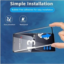 Esmo Home - Mi 13 Pro ile Uyumlu Ekran Koruyucu Cam Polymer Uv Esnek Cam Tam Kaplar Oval Kenarlı