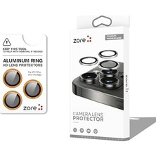 Esmo Home 17 Pro Max Için Cl-12 Premium Safir Parmak Izi Bırakmayan Anti-Reflective Kamera Lens Koruyucu (Turuncu)