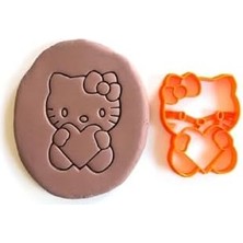 Esmo Home Hello Kitty Kurabiye Kalıbı Kesici Şekillendirici Kalpli