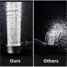 Esmo Home Duş Başlığı Turbo Fan 5 Fonksiyonlu Duş Başlığı El Duşu Handshower, Siyah 1.sınıf Kaliteli