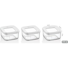 Esmo Home Vip Ahmet Kare Saklama Kabı, 3X350 ml