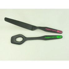 Esmo Home Tupperware Elinizin Altında Karıştırma Kaşığı, Siyah-Yeşil + Dar Palette Siyah-Pembe