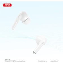 Esmo Home Xo Bluetooth 5.3 Kablosuz Kulaklık – 2 Çift (Silikonlu & Silikonsuz) Tws Tasarım, Enc Gürültü Engelleme, 400MAH Şarj Kutusu, 5 Saat Müzik, Type-C Hızlı Şarj, G31, Beyaz