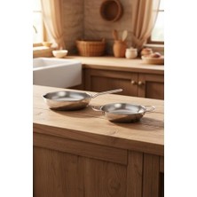 Esmo Home Bernardo Macro 2 Parça Çelik Tava Seti (20 Cm- 24 Cm)